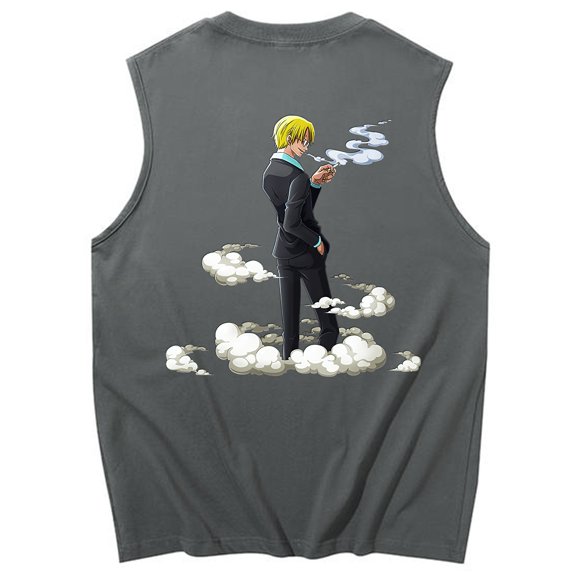 （画像用） ワンピース サンジ ONE PIECE Sanji コットン100％タンクトップ（背面プリント）